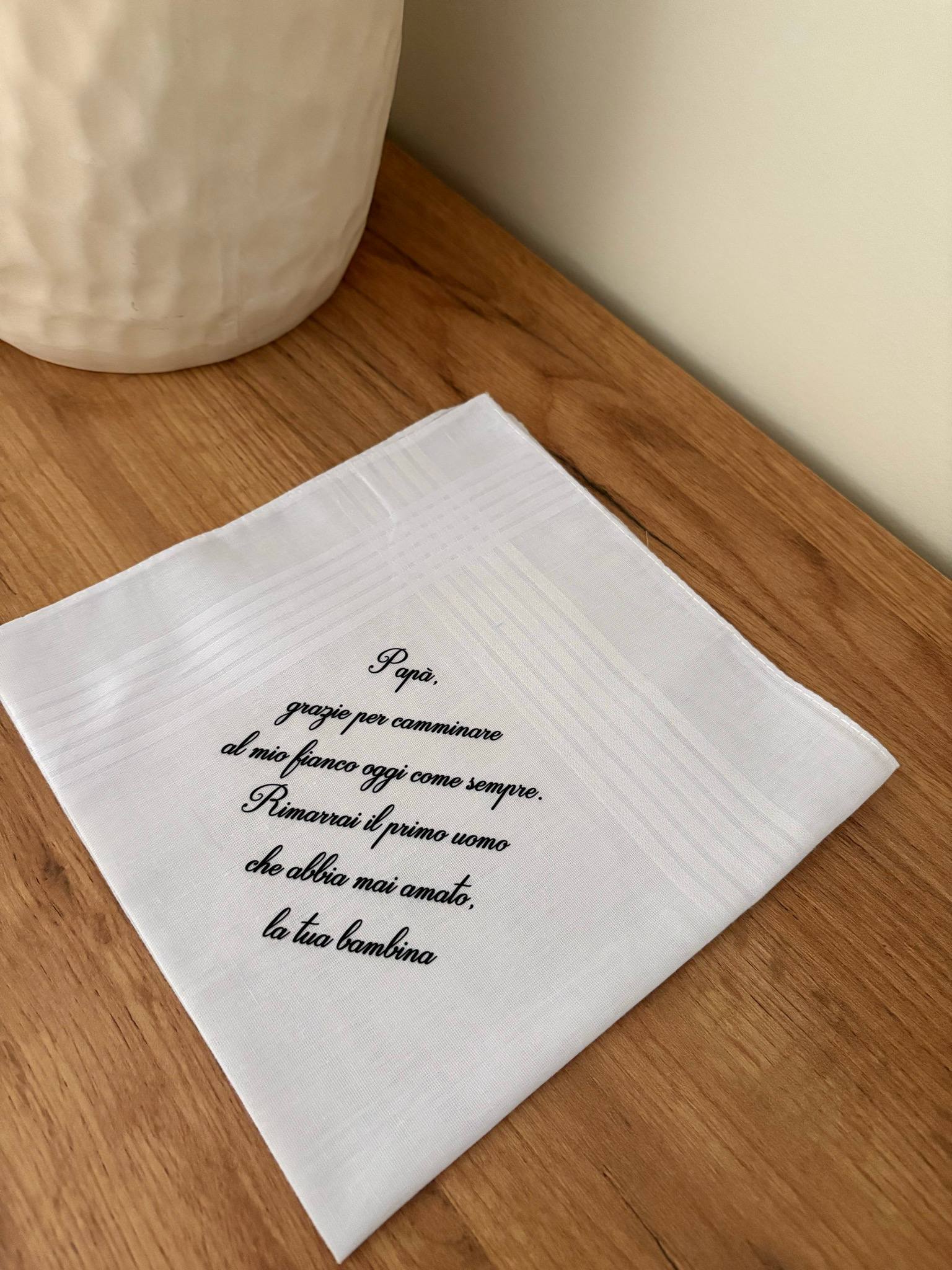 Fazzoletto con dedica