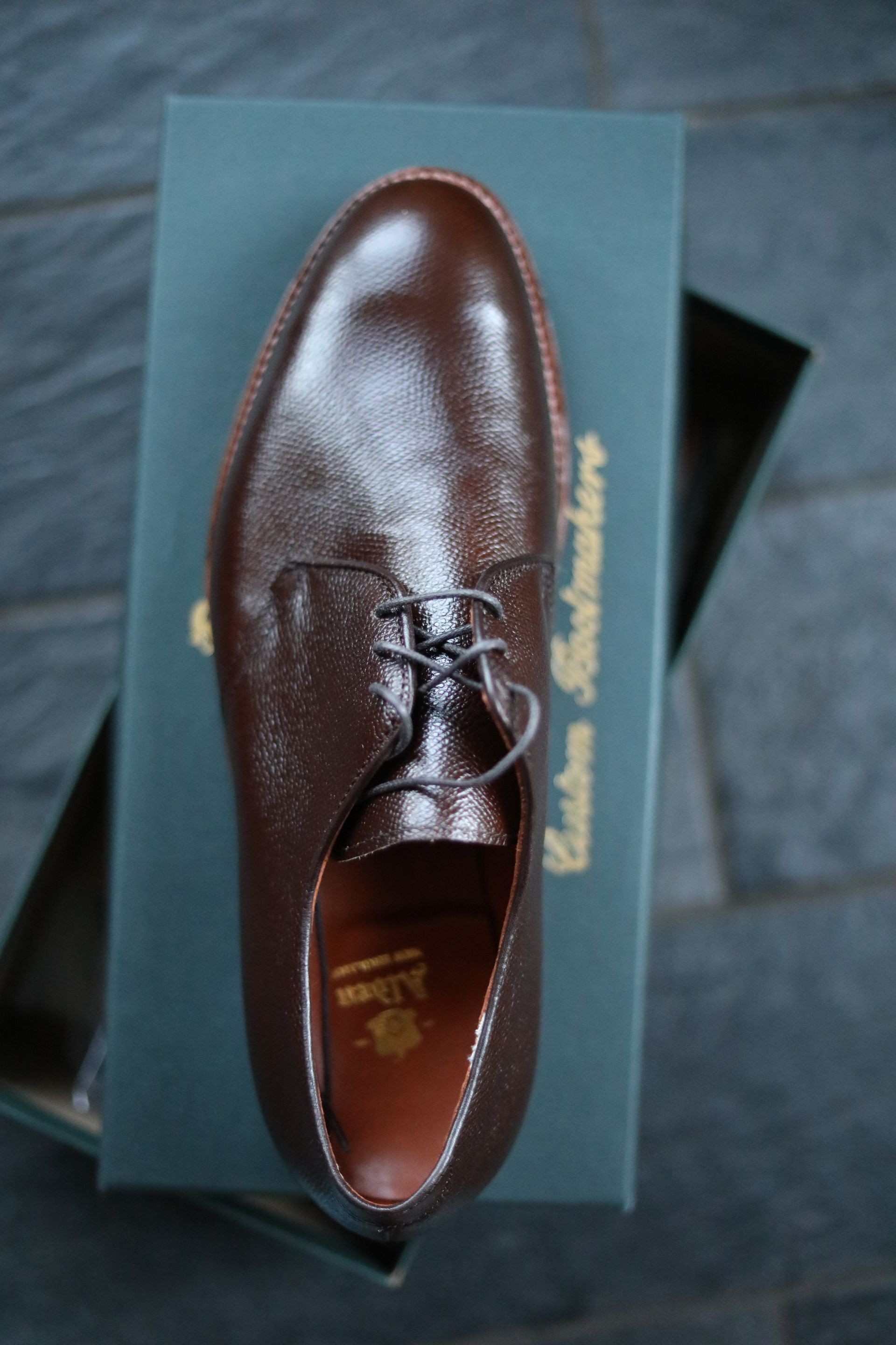 Alden 941c - Dark Brown Alpine Grain Plain Toe Dutton Blucher