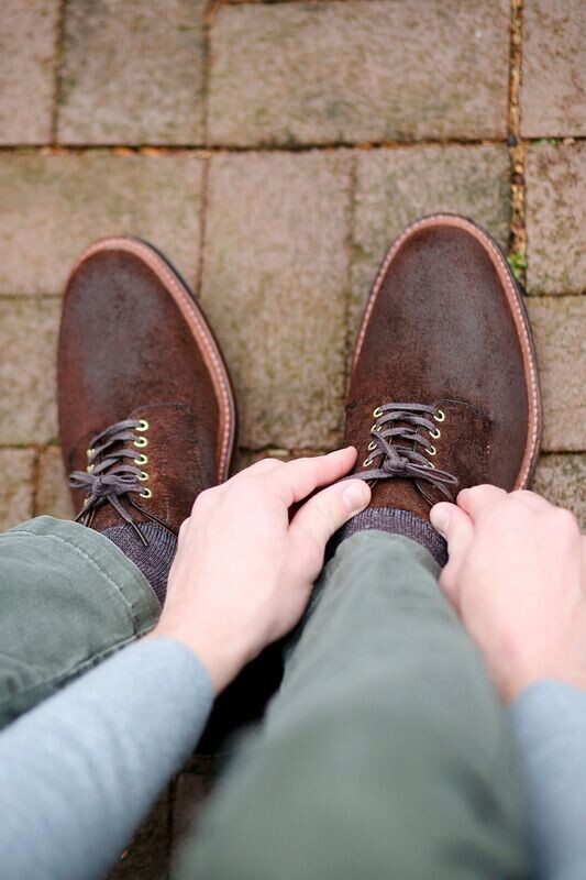 Alden x Zahner's Clothiers "Kendall Shoe" Tobacco Reverse Chamois Dover - D1412c