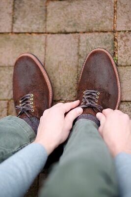Alden x Zahner's Clothiers "Kendall Shoe" Tobacco Reverse Chamois Dover - D1412c