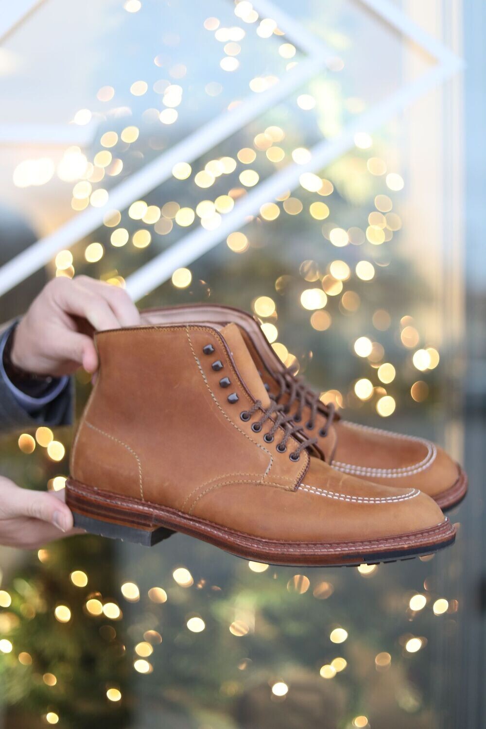 Alden x Zahner's Clothiers "The Voyager" Tan Smooth Chamois Indy Boot