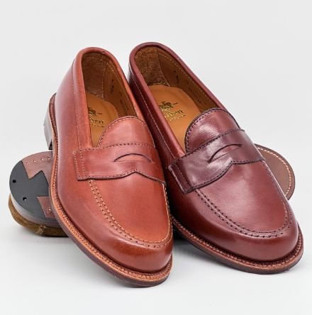 Alden Tan Michigan Calfskin Penny Loafer - Van Last  - **Pre-Order Only** Style #9823