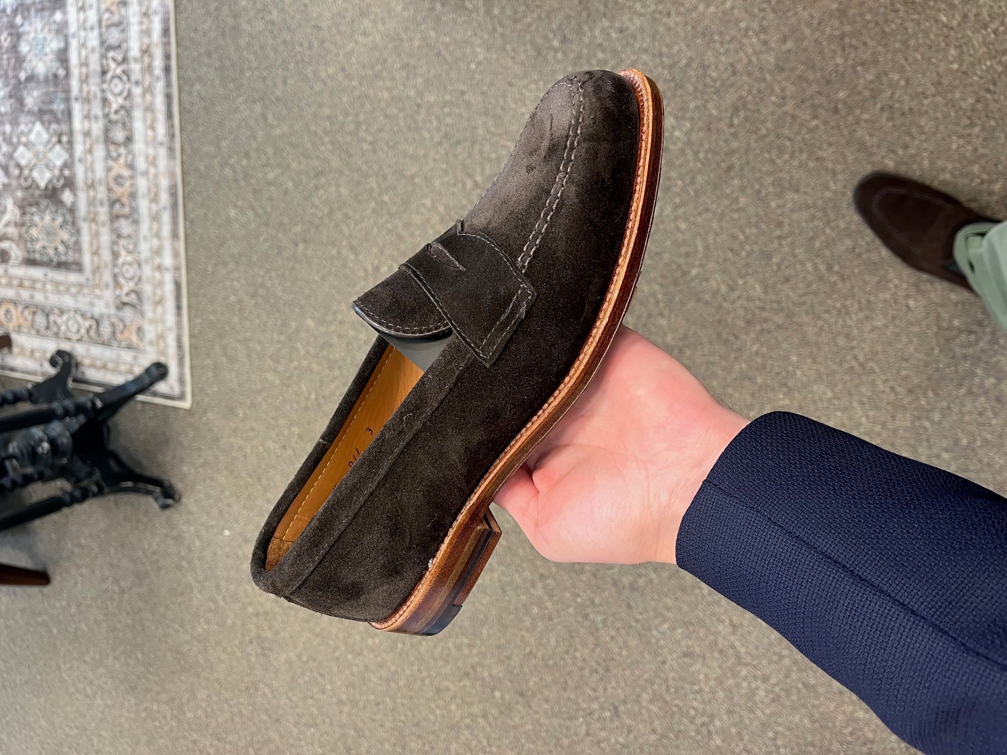 Alden Chocolate Suede Penny Loafer - Van Last  - **Pre-Order Only** Style #6176F