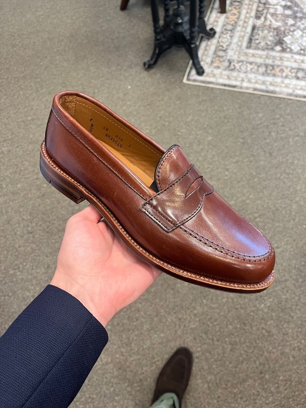 Alden Walnut Michigan Calfskin Penny Loafer - Van Last  - **Pre-Order Only** Style #9826