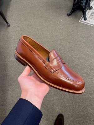 Alden Tan Michigan Calfskin Penny Loafer - Van Last  - **Pre-Order Only** Style #9823