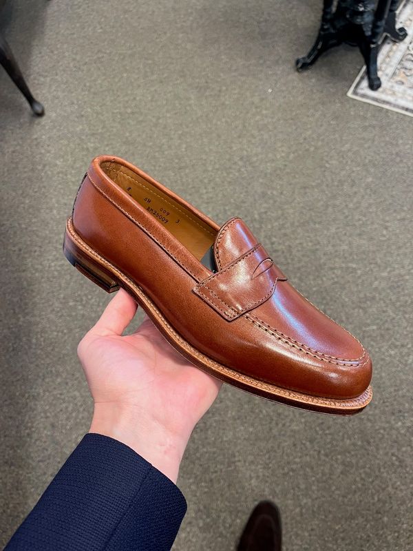 Alden Tan Michigan Calfskin Penny Loafer - Van Last  - **Pre-Order Only** Style #9823