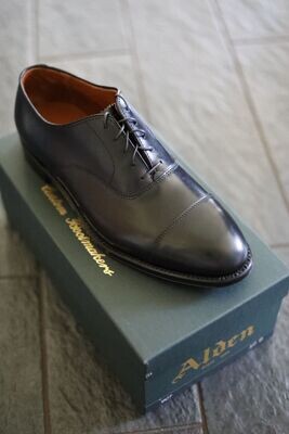Alden 907 - Black Calfskin Cap Toe Oxford