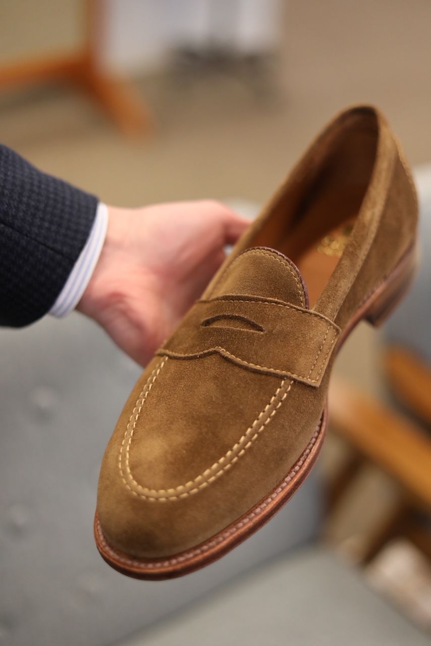 Alden Snuff Suede Penny Loafer - 9693F Copley Last - **Just Arrived!**