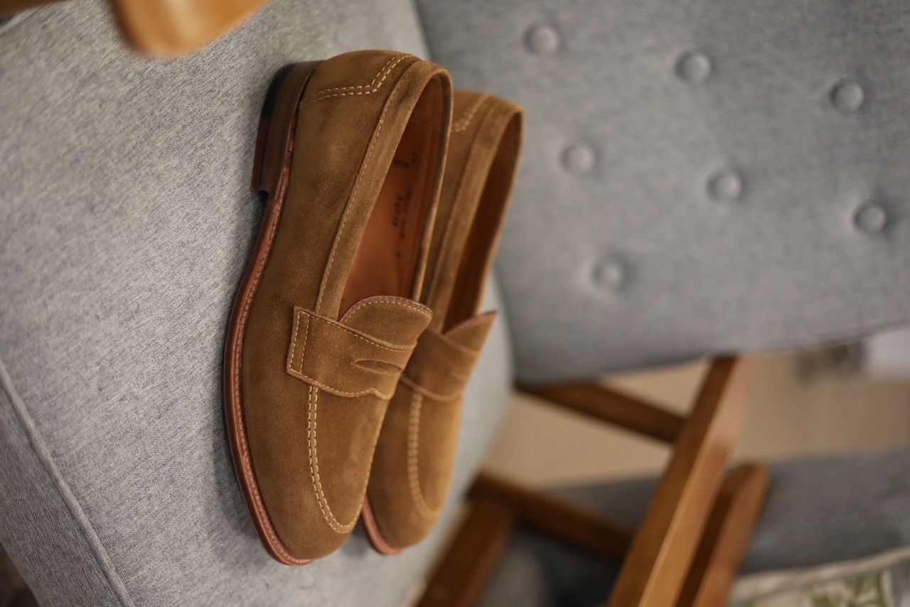 Alden Snuff Suede Penny Loafer - 9693F Copley Last - **Just Arrived!**