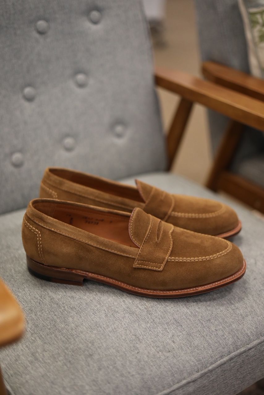 Alden Snuff Suede Penny Loafer - 9693F Copley Last - **Just Arrived!**