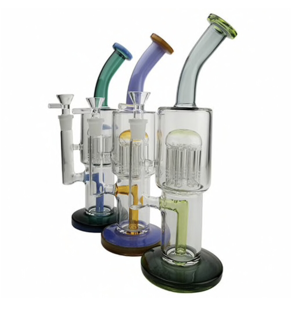 11&quot; Fused Tree Perc Bent Neck Water Pipe