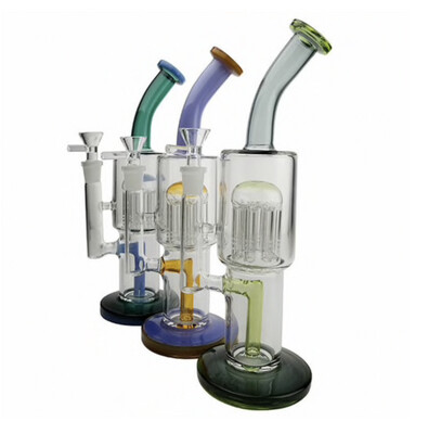 11&quot; Fused Tree Perc Bent Neck Water Pipe