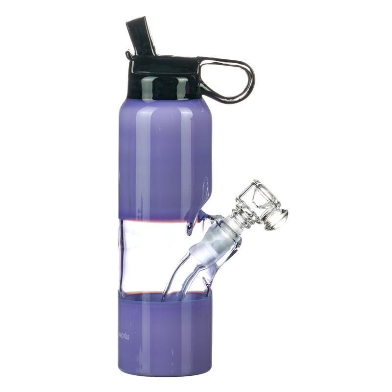 Empire Glassworks- Large Water Bottle Bong, Color: Purple