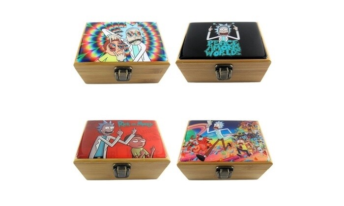 Wooden Box + Grinder &amp; Jar