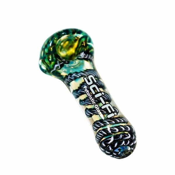 Sci-Fi Futuristic Glass Hand Pipe
