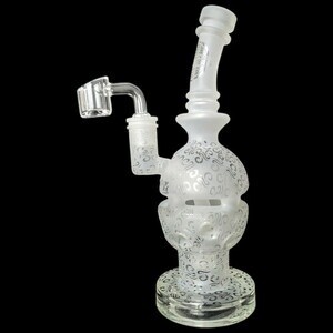 10&#39; Inch White Frosted Dab Rig (Fab Egg)