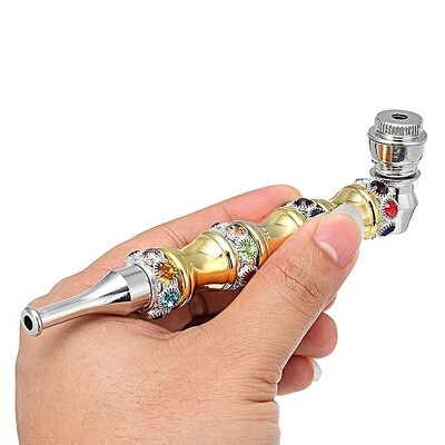 Metal Pipe Hand Pipe (Crown/Skull/Owl/Butterfly/) 5&quot;