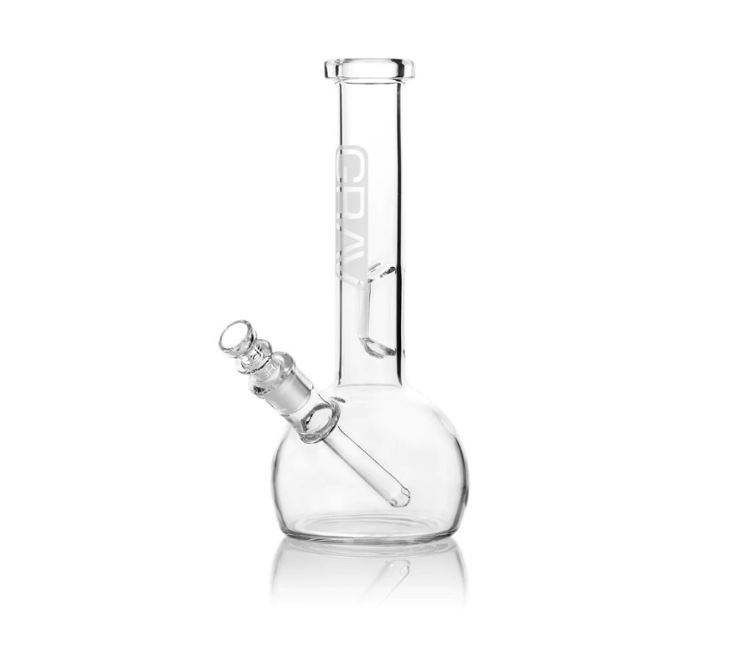 Small Clear Round Base Water Pipe