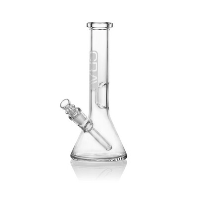 Small, Clear Beaker Base Water Pipe