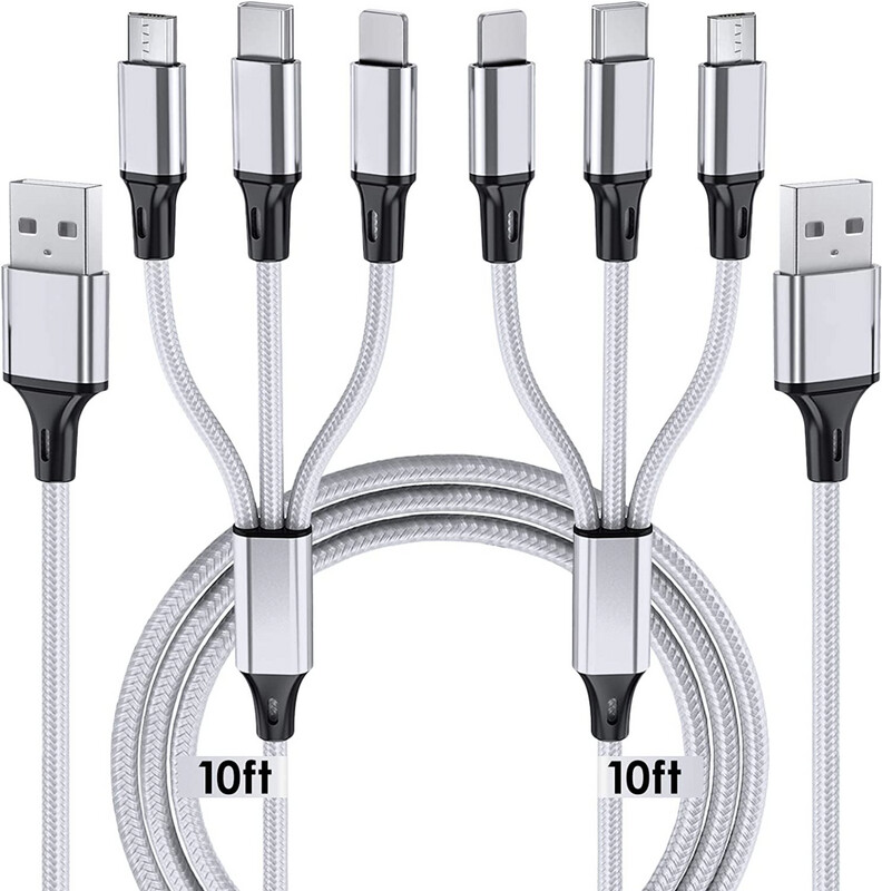 10FT All in 1 Charger (Micro USB/USB-C/IPhone)