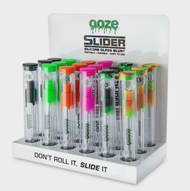 Ooze Slider Silicone Glass Blunt (Assorted Colors)