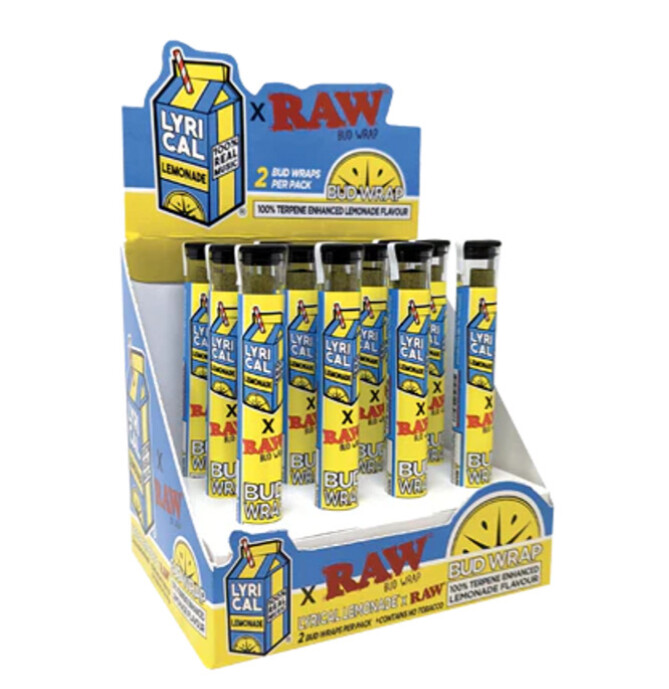 RAW x Lyrical Lemonade Bud Wrap Terp Enhanced Lemonade Flavor