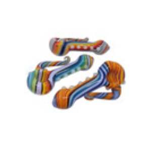 4&quot; US Color Stripe Spoon Hand Pipe