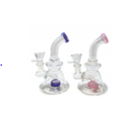 6&quot; Bent Neck ShowerHead Perc Mini Rig - with 14M Bowl