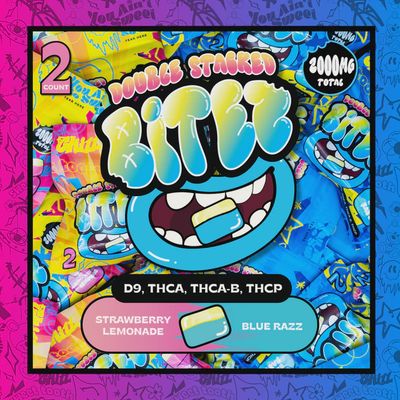 BITES DOUBLE STACKED (THCA-D9-THCP) GUMMIES (2,000MG)-(2 PC)