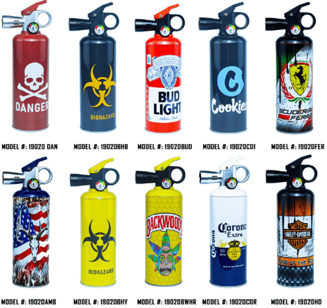 Techno Extinguisher Torch (Assorted Designs)