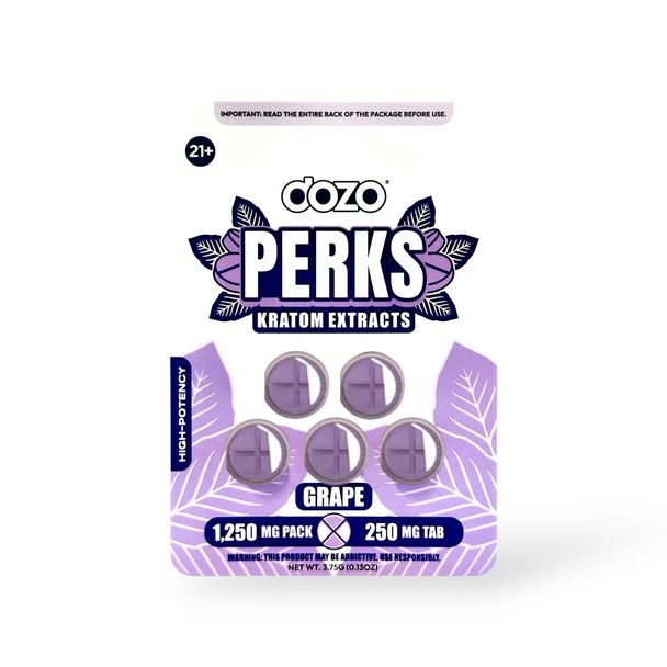 Dozo Perks Kratom Extract Tablets (1250mg-5 PACK)-(10 COUNT Display)-(1 UNIT) Dozo Perks Kratom Extract Tablets (1250mg-5 PACK)-(10 COUNT Display)-(1 UNIT)
