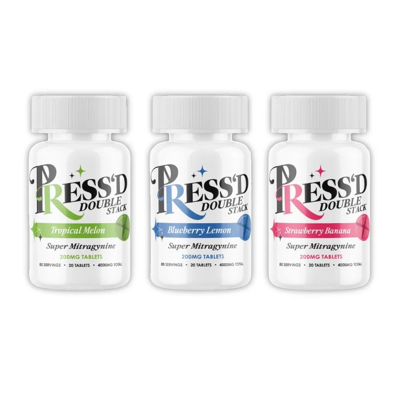 Press'd Double Stack (200mg/Tablets-4,000MG TOTAL)-20ct Bottle-(1 UNIT)