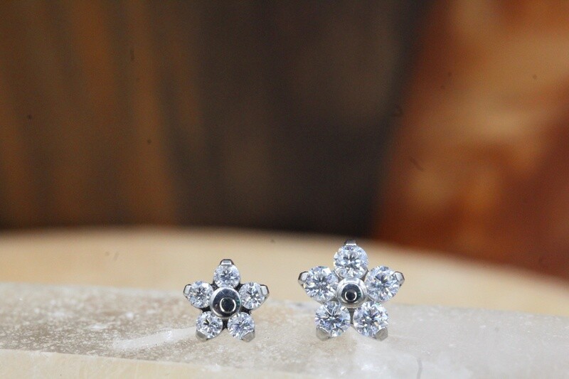 Threadless Titanium Flower Tops