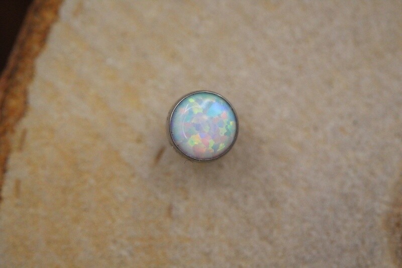 Threadless Titanium Opal Tops