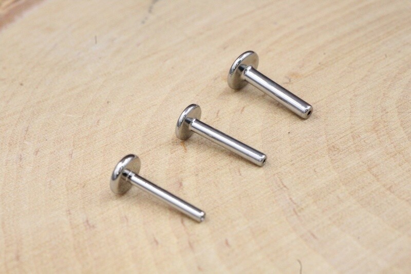 Threadless Titanium Flatback Posts