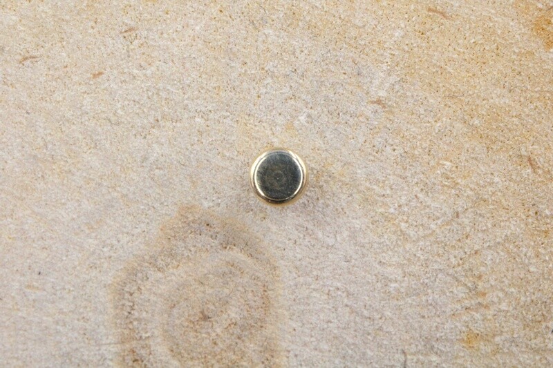 Threadless Yellow Gold Polished Disc Top