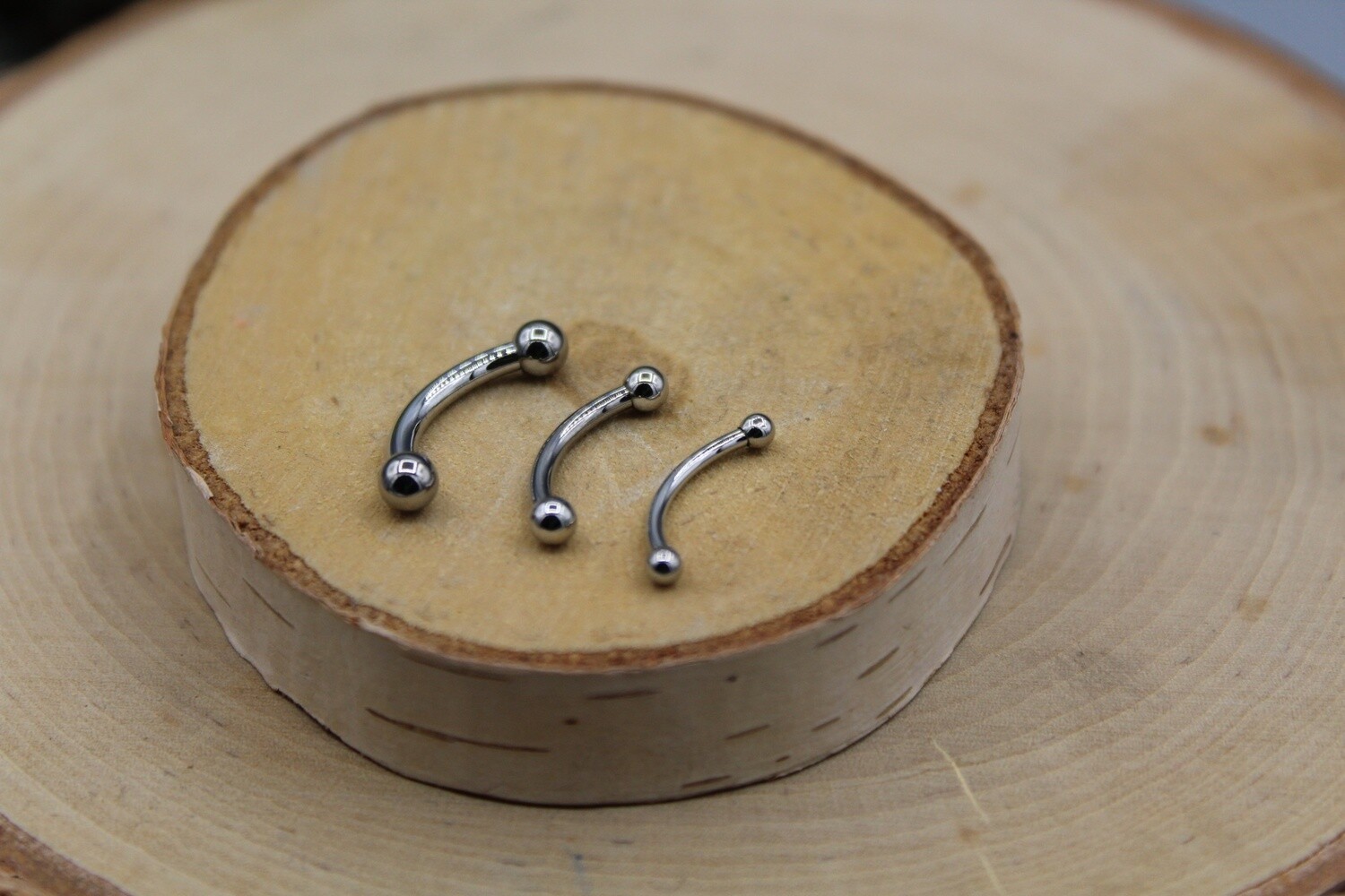 Threaded Curved Barbell Shafts, Gauge: 16g, Size: 1/4&#39;&#39;