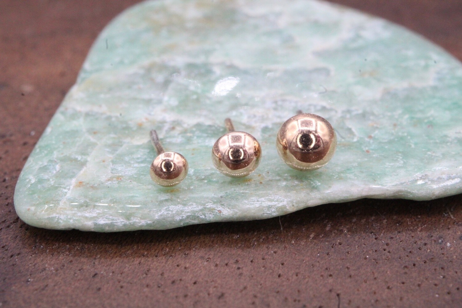 Threadless Rose Gold Dome Top, Size: 2mm