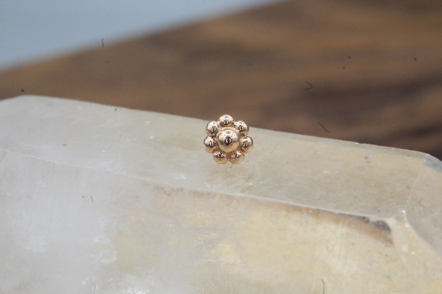 Threadless Rose Gold 7-Bead Flower  Top