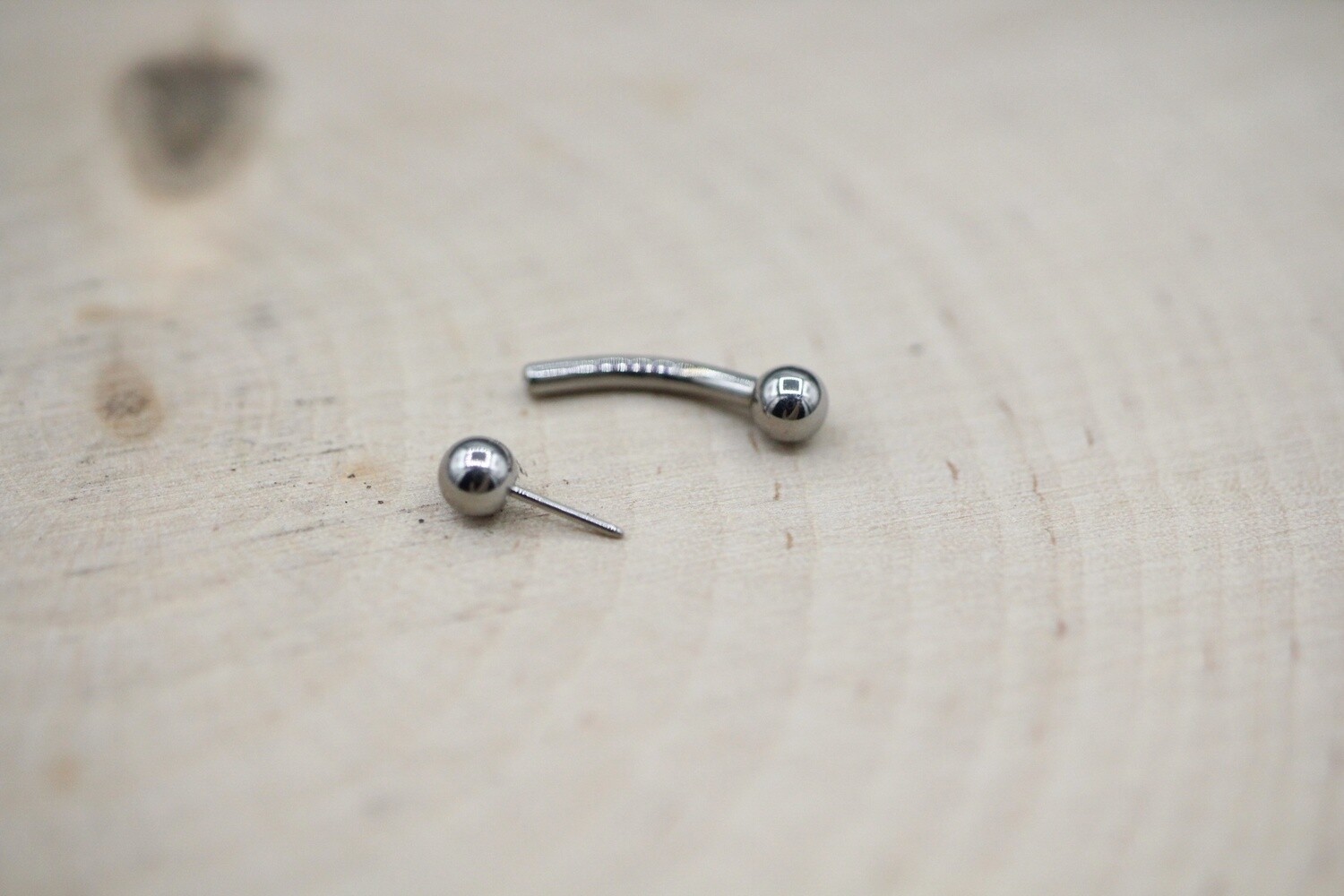Threadless Curved Barbell Shafts, Gauge: 18g, Length: 1/4&#39;&#39;