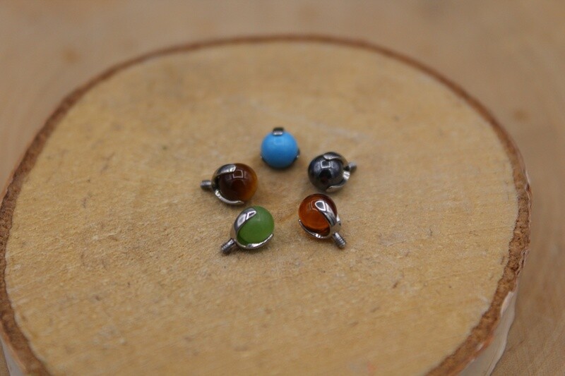 Threaded Titanium Prong-Set Claw Ends