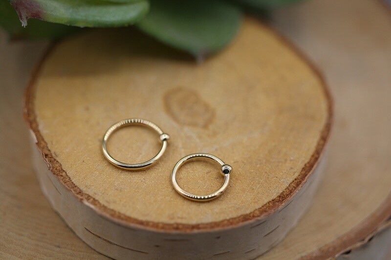 Yellow Gold Fixed Bead Rings