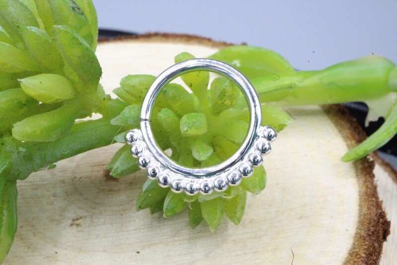 White Gold Latchmi Seam Ring