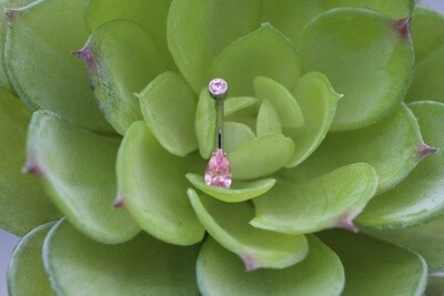 Threaded Pear Prong Navel Curve