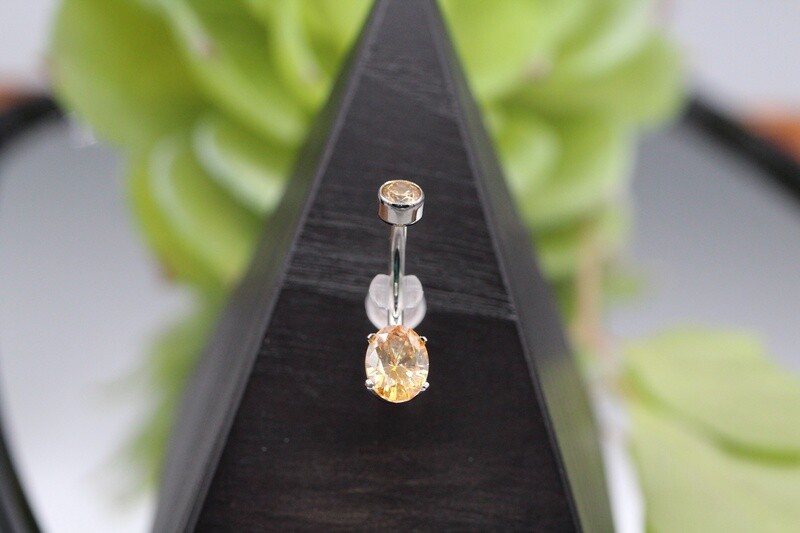 Threaded Oval Navel Curve