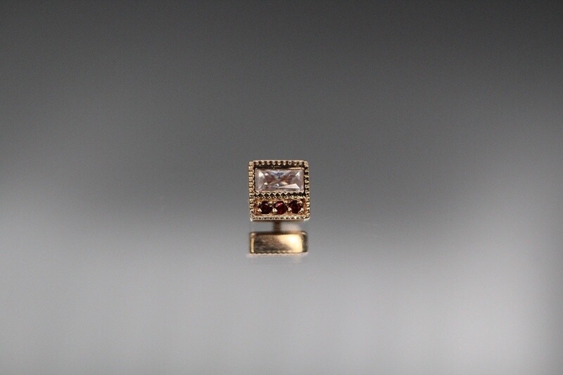 Threaded Rose Gold Endymion Square