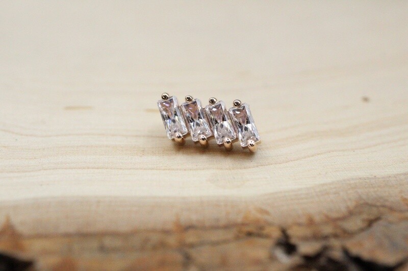 Threaded Rose Gold Liara 4