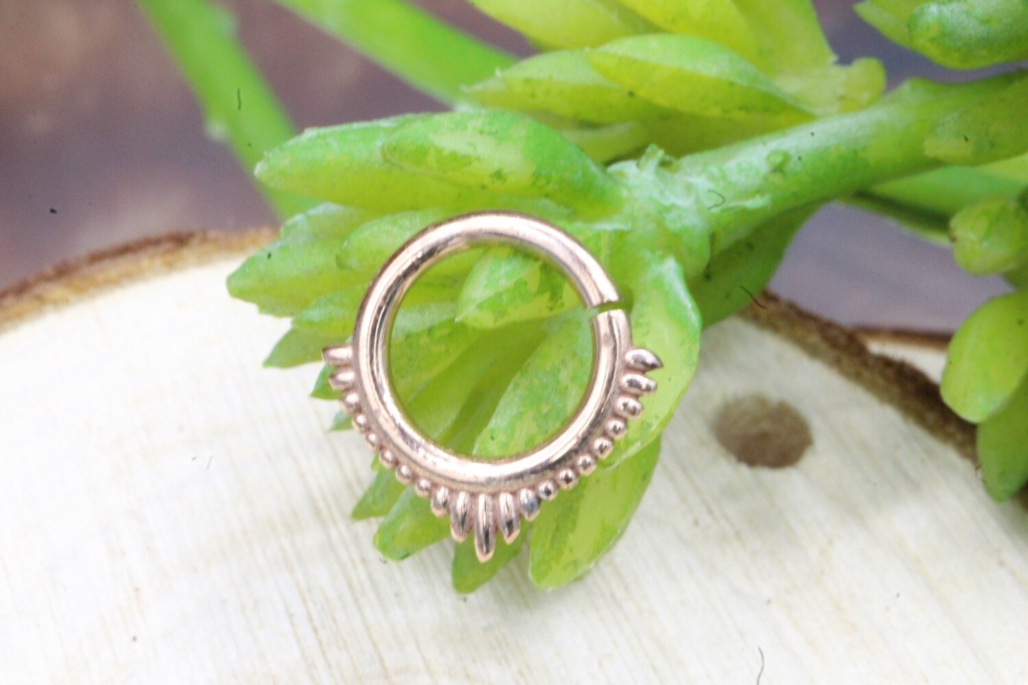 Rose Gold Plume Seam