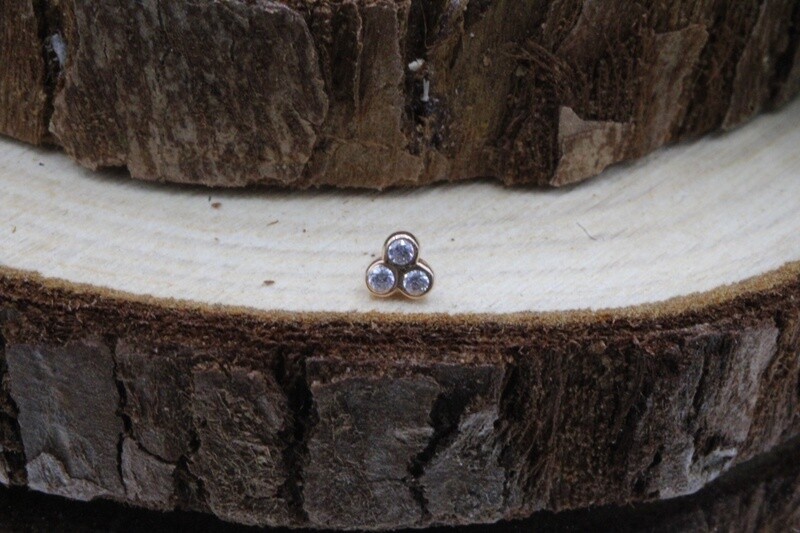 Threaded Rose Gold Tri-Bezel