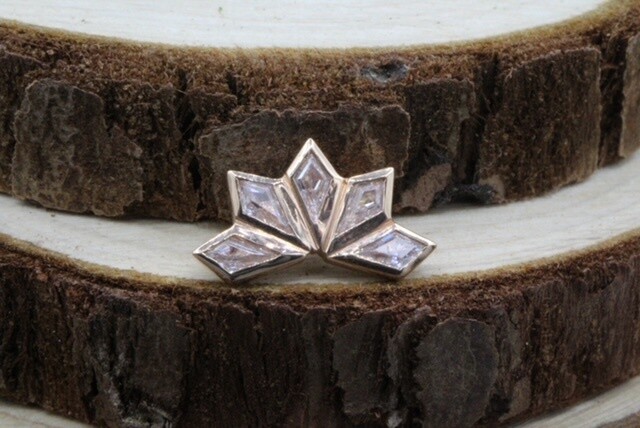 Threaded Rose Gold Jezebel, Gauge: 14g
